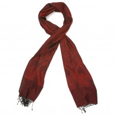Printed Cotton & Wool Scarf (Red)