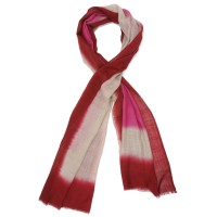 Tie Dye Silk & Wool Scarf (Red)